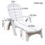 Chaise longue de plage extérieure pliable avec roues