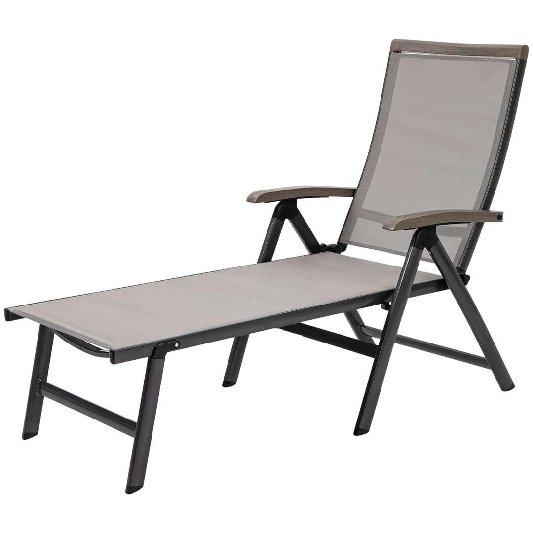 Aymelia 144cm Long Reclining Single Sun Lounger