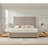 Juanetta 51.8" High Headboard Upholstered Platform Bed With 2 Large Wooden Storage Drawers, Beige, King Size-790409093-790407252