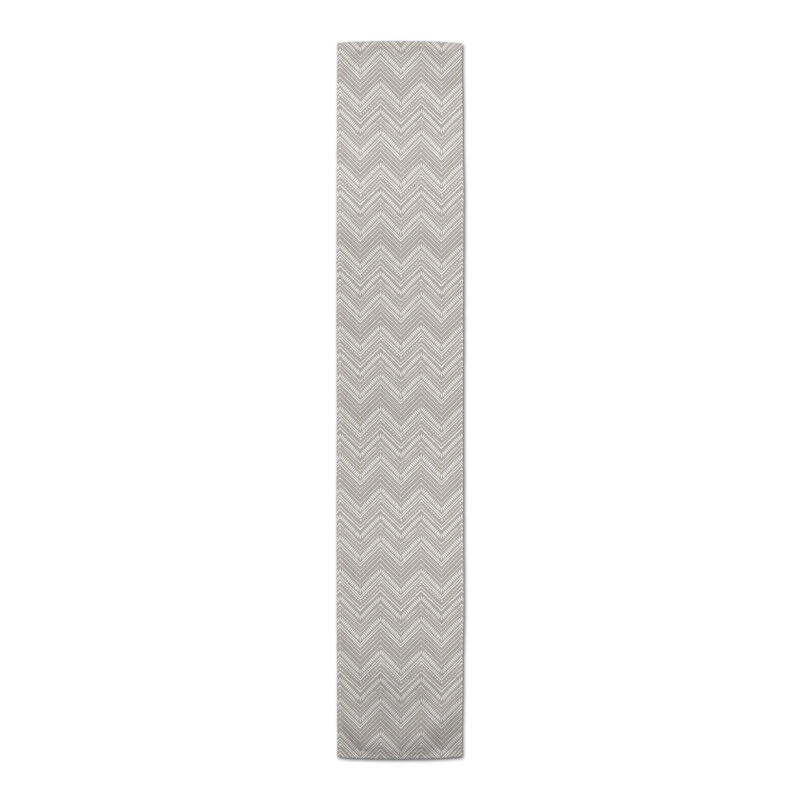 Chemin de table Clarra, 90 po x 16 po, Gris clair