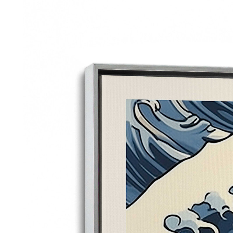 Toile tendue Cerulean Break, Cadre en chrome poli, H 48 po x l 32 po