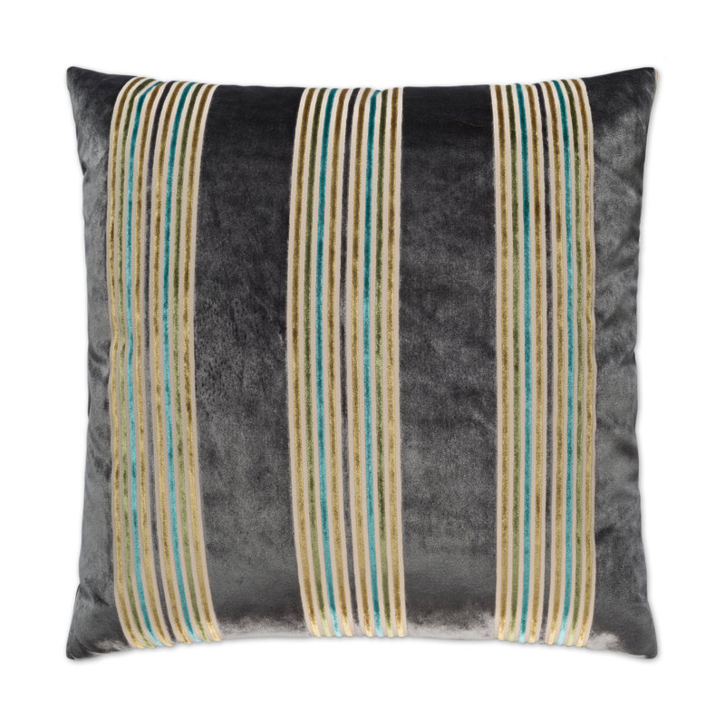 Winston Pillow Cover & Insert, Gray, Square 24"