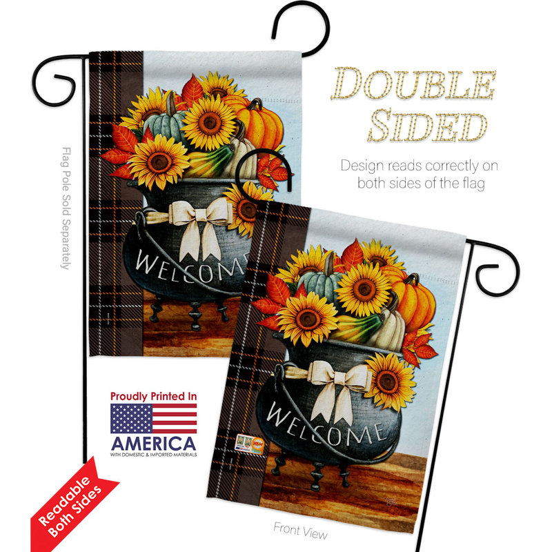 Double Sided 18.5'' H x 13'' W Polyester Garden Flag