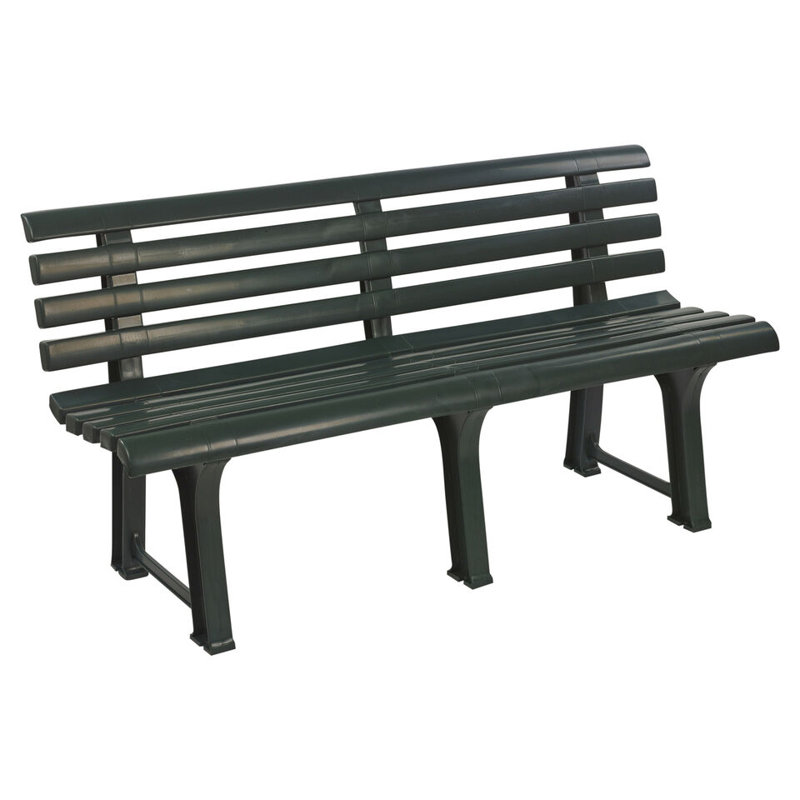 Plastic Garden Bench, Green