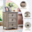 Ensemble de table basse et table de chevet 2 pièces Farmhouse, meubles de salon et de chambre à coucher en bois avec rangement caché, colonne romaine et base cylindrique-1018276268-1018276269