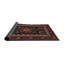 Tapis rouge/noir/brun traditionnel-590774677