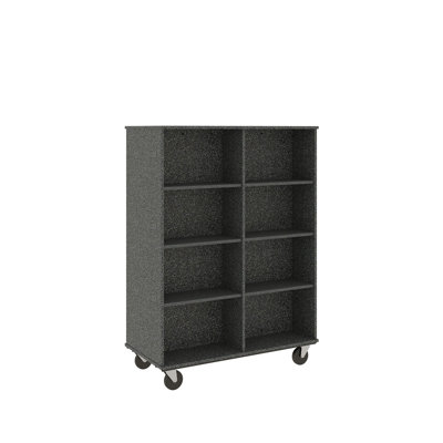 Mobile Double-Sided Bookshelf - 48"W Book Cart