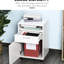 Armoire de bureau avec tiroir et en blanc, mobile se range facilement sous les bureaux