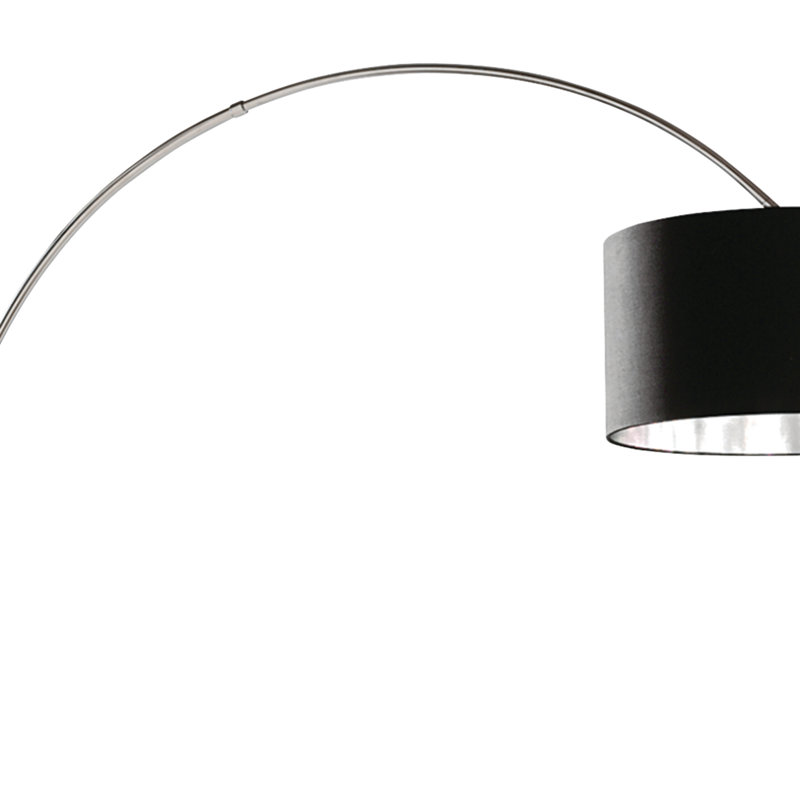 Bradham 209cm Chrome Plated Arched Floor Lamp