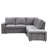 L-Shaped Padded Modular Pull Out Sofa Bed With Storage Space, USB Ports And Cup Holders On The Armrests-114234554