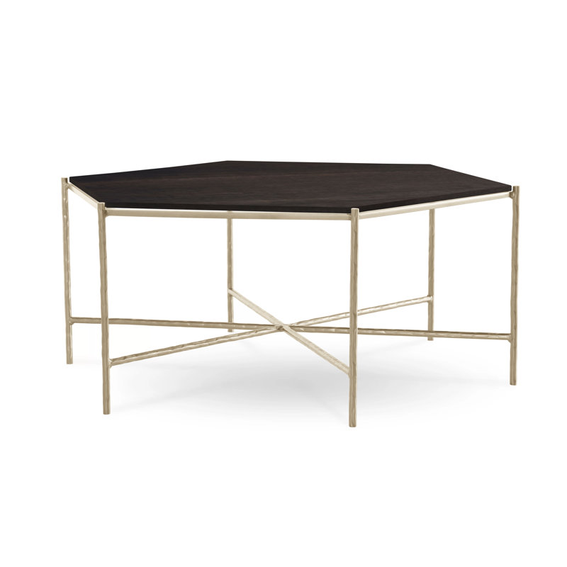 Athena Glass Top Coffee Table, Raven, Champagne, Maple