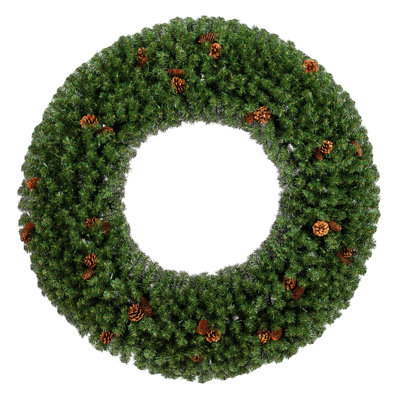Faux Lighted Pine 60'' Wreath