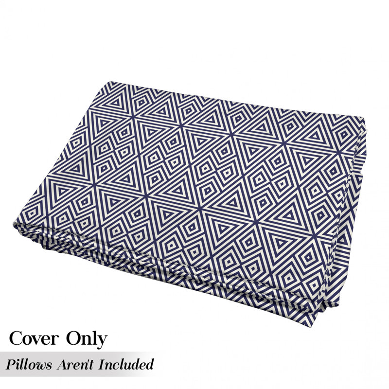 Housse de coussin d'extérieur Triangles, H 2 po x l 27 po x P 88 po