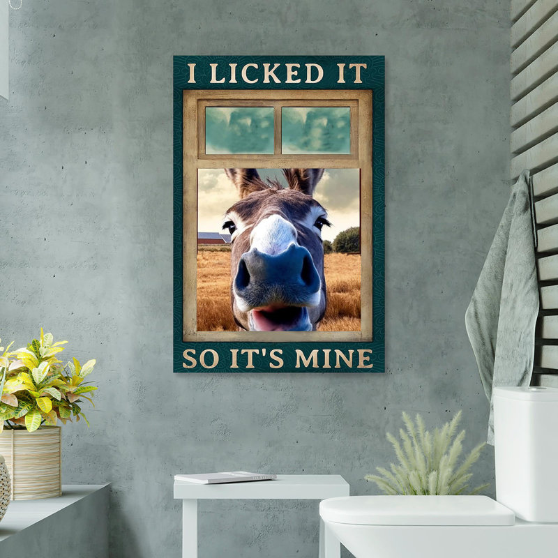 " Donkey I Licked It ", 36" H x 24" W x 1.25" D