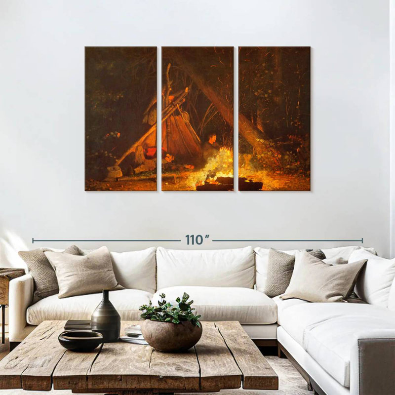 Senne Camp Fire, 48" H x 74" W