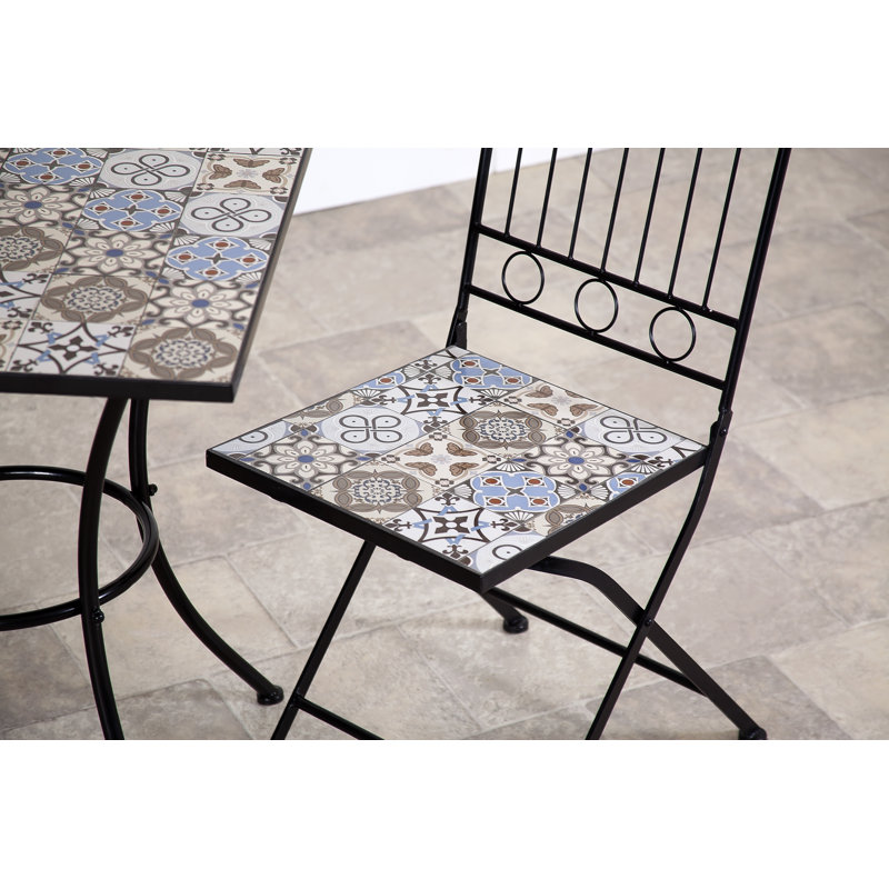 Square 3 - Piece 2 - Person 60Cm L Outdoor Bistro Set