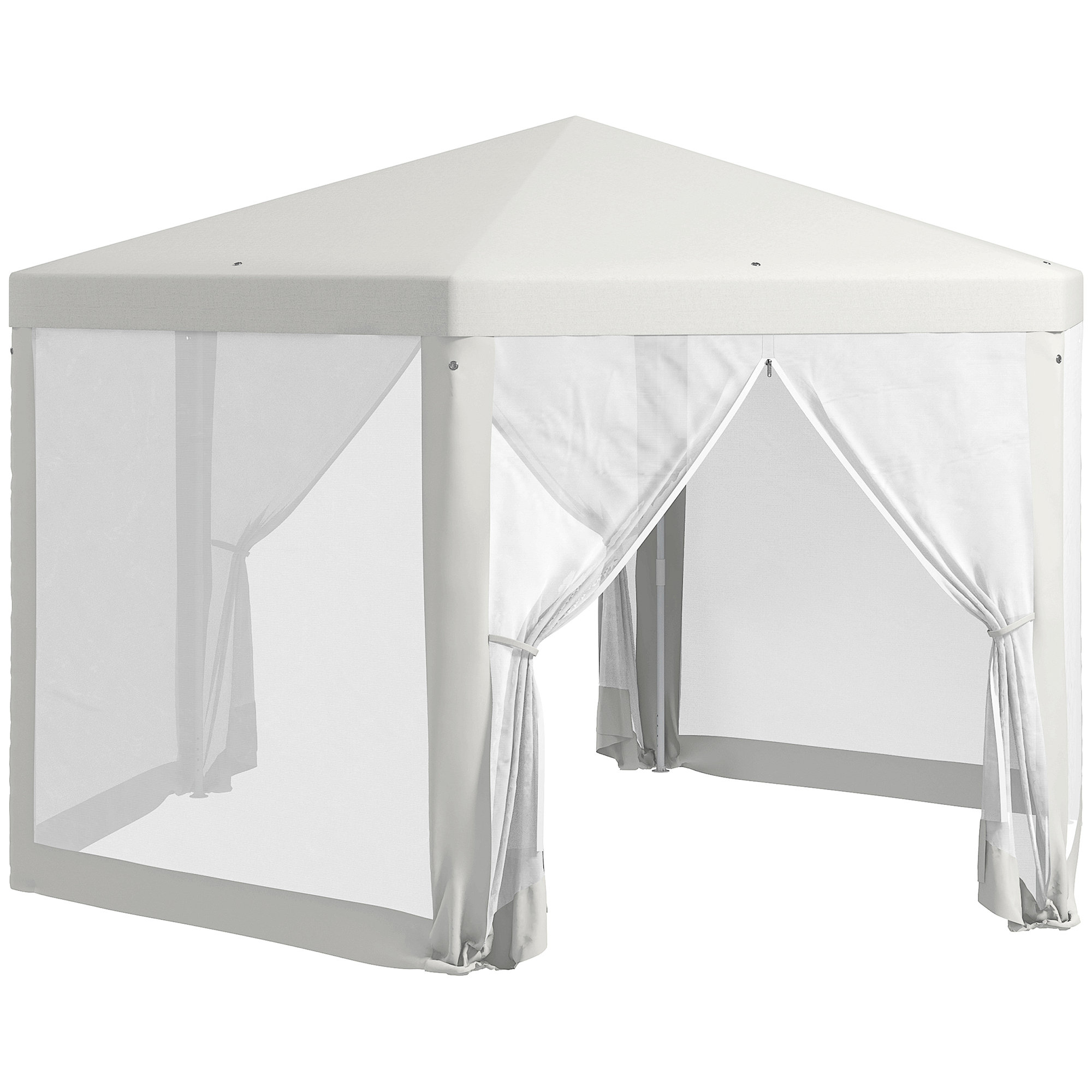 DAPPER DOODLES INC Outsunny 13' X 11' Outdoor Party Tent, Hexagon Sun ...
