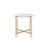 Veises Clear Glass Top With Champagne Finish End Table