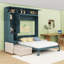 Grand lit escamotable avec canapé et tablettes-1873470719