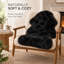 Novelty Muro Animal Print Handmade Sheepskin 2' x 3' Area Rug in Black