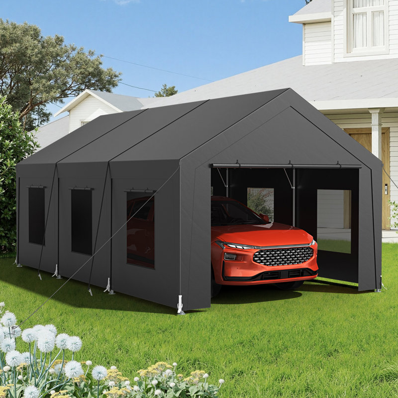 12 Ft. W X 20 Ft. D Heavy Duty Carport Portable Garage