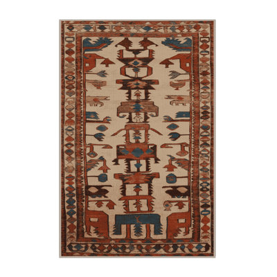 Machine Washable Persian Brown Area Rug
