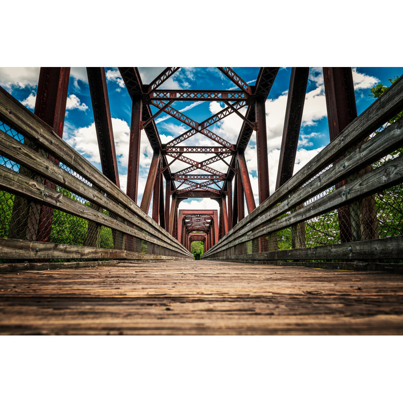 Wooden Foot Bridge - Wrapped Canvas Print, 20cm H x 30cm W