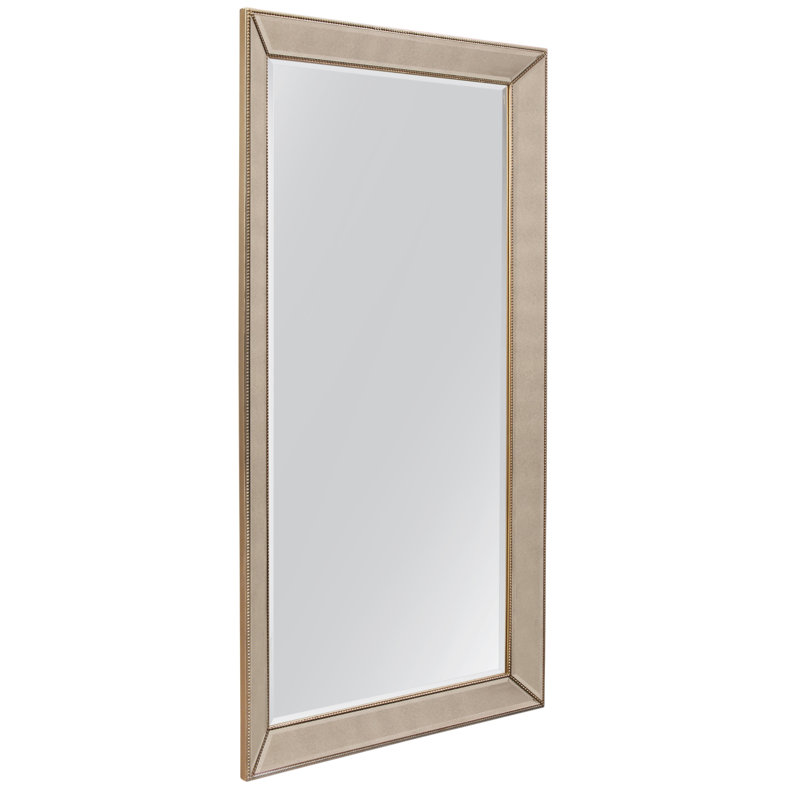 Beaded Leaner Mirror - Gold