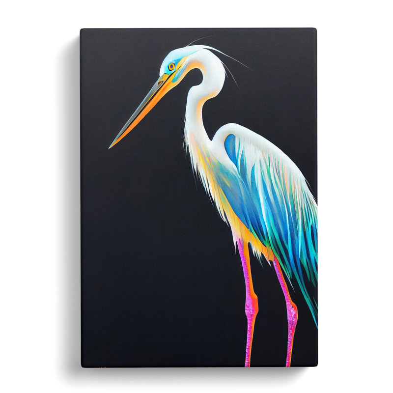 Alpert Heron Bird - Wrapped Canvas, 76cm H x 50cm W x 3cm D