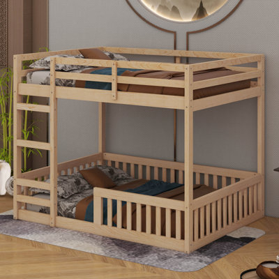 Full Over Full Wood Bunk Bed – Ladder And Guardrails Included