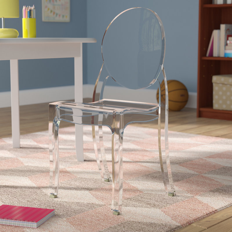 Jordon Kids 12.4'' Desk / Activity Chair, Transparent Clear