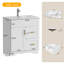 Meuble-lavabo sur pied 30 po avec 2 tiroirs, meuble de rangement autoportant avec porte, blanc-1953849178-1953849180