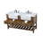 Pelaghia 60 " W Freestanding Standard 2 Double Vanity Bathroom Vanity With Carrara Marble Top-1631935401