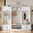 4-In-1 Detachable Hall Tree With Storage And 7 Hooks, Multiple Functions Hallway Coat Rack With Storage Drawers And Cabinet,  Shoe Bench For Entryway Hallway-115167331