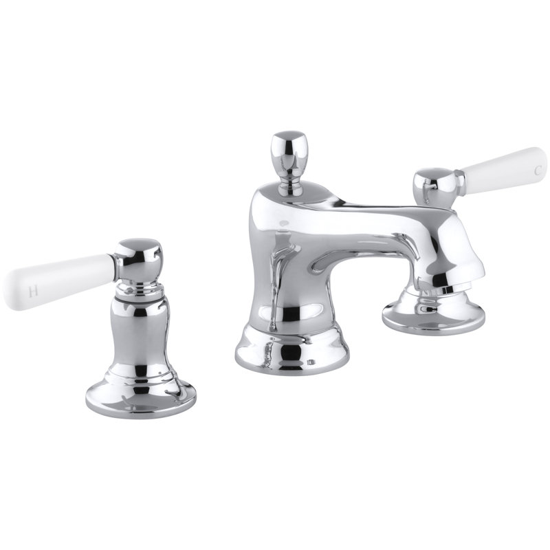 Robinet de salle de bain à large entraxe avec drain Bancroft, Chrome poli