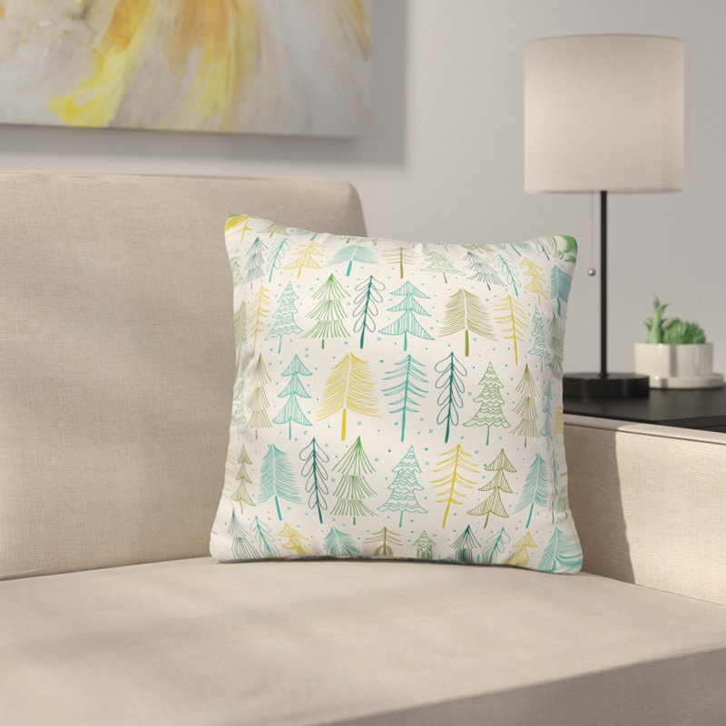 Coussin décoratif de noël arbre de noël heather dutton oh, 18 po x 18 po
