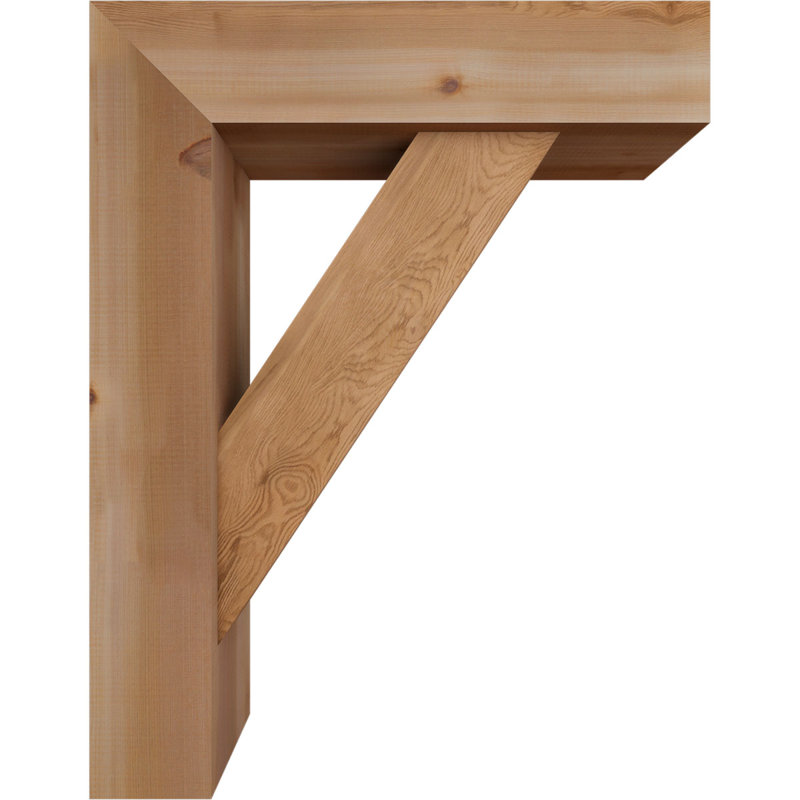 Support de bloc traditionnel avec entretoise décalée, 36 x 28, Cèdre rouge occidental de l 7 1/2 po (lisse)