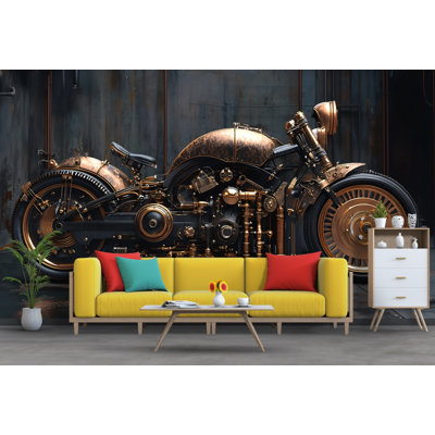 Papier peint Steampunk Moto