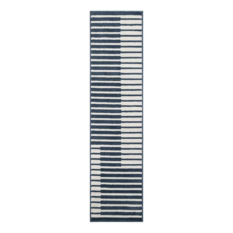 Ivy Bronx Namsen Nathanyl Rug Blue, Runner 2' x 8'