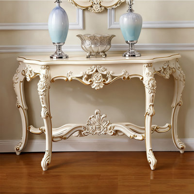 European-style all-solid wood entrance table.