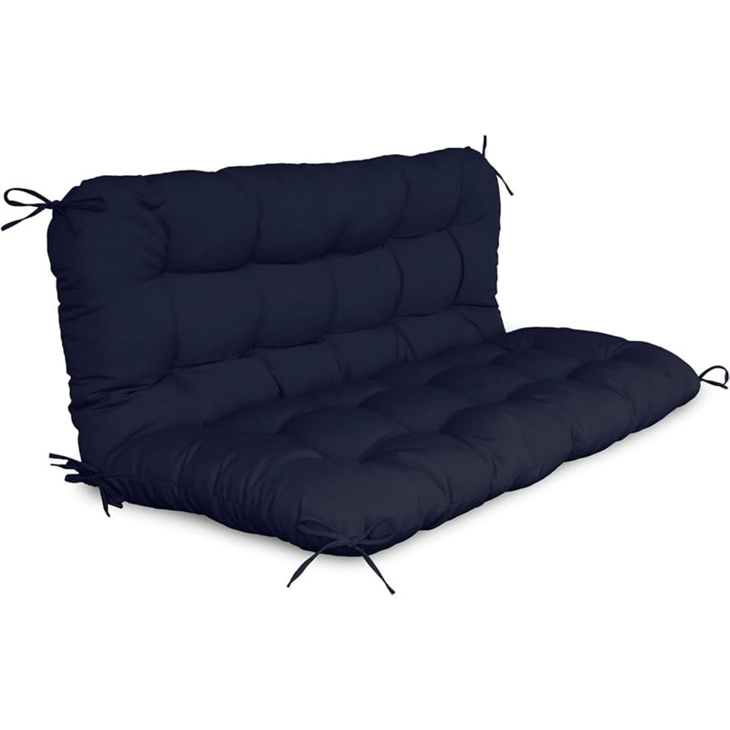 Waterproof Porch Swing Cushion Outdoor Bench Cushion for 2-3 Seater, Navy
