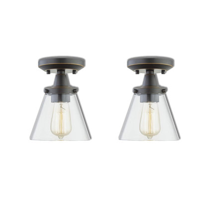 2-Pack Semi Flush Mount Ceiling Light Fixture