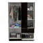 Armoire Alpes, chambre, noir / blanc