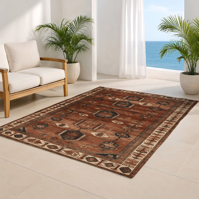Tapis turc intérieur et extérieur brun