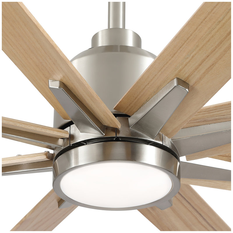 Ventilateur de plafond 84 po en nickel brossé avec lumière Lowe