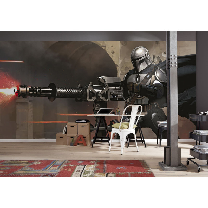 The Mandalorian Blaster King Size non-woven 8.2cm x 16.4cm Low-Gloss Wallpaper Roll