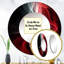«Sosthina Red Black Contemplative Abstraction VI - Waves Unique Wall Mirror, Red-1755885692-1786478685