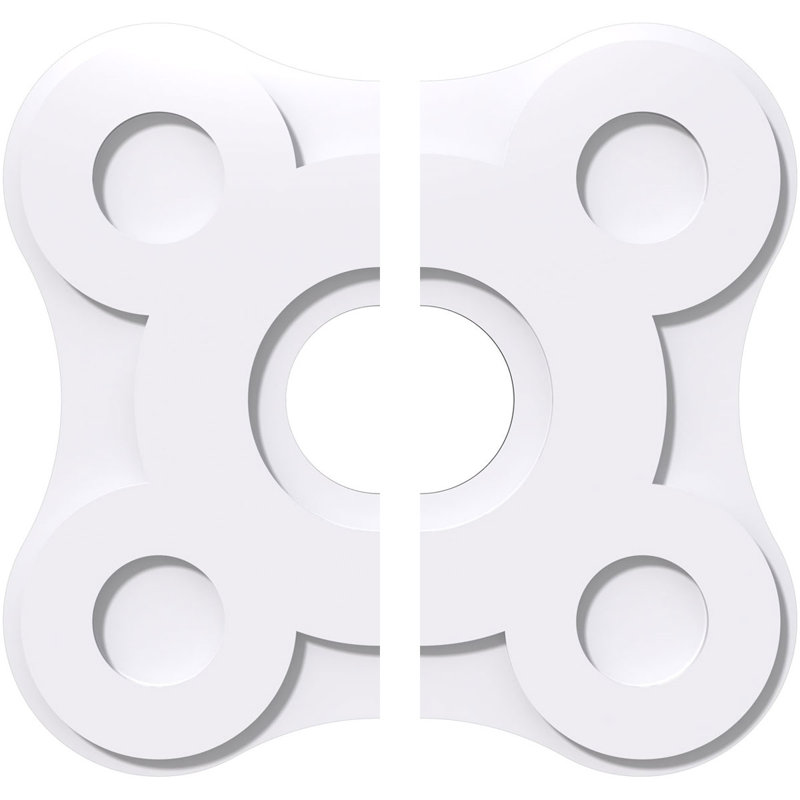 Médaillon de plafond contemporain en PVC de qualité architecturale 16 po x P 3 po x P 5 1/2 po x P 1 po