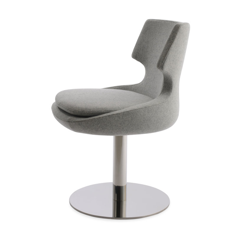 Table ronde Patara, Argent argent, Chrome chrome