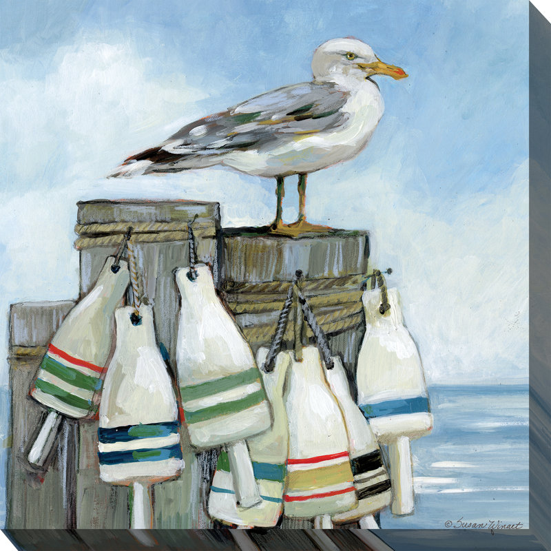 Art sur toile d'extérieur Seagull Pier